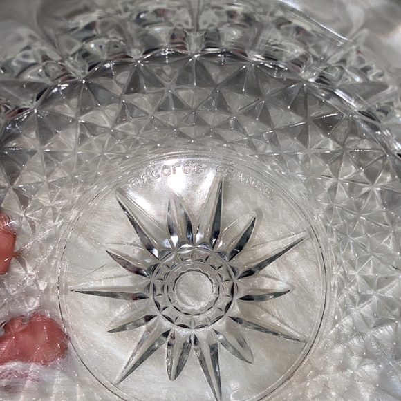 VTG Arcoroc France Clear Glass Bowl Starburst and Diamond Pattern Set if 4 - Picture 11 of 17